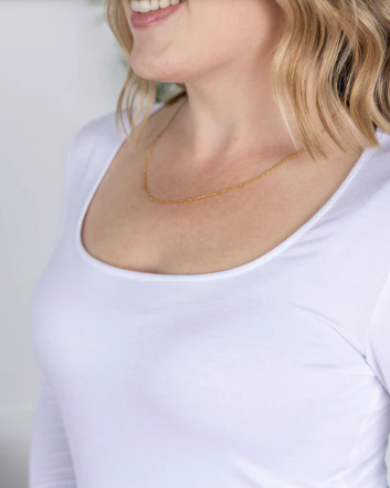 I15 Scoop Neck Alyssa Long Sleeve Plus