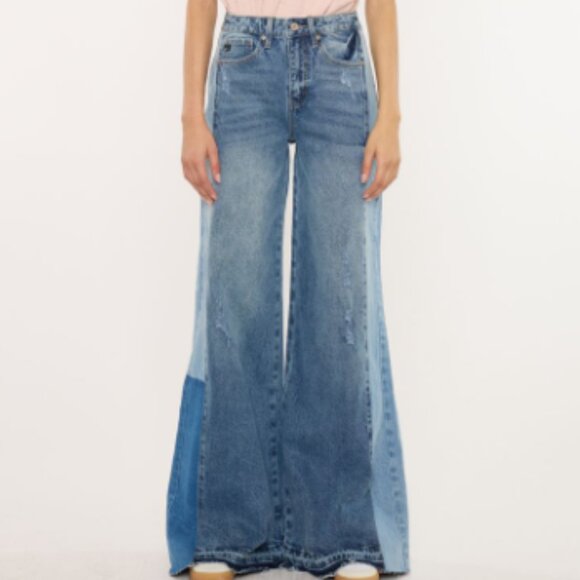 101 | KanCan Wide Leg Jeans Medium Wash Women’s Denim Pants High Rise