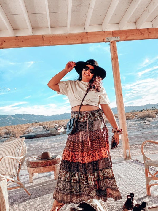 K6 Patchwork Maxi Skirt - Assorted Prints