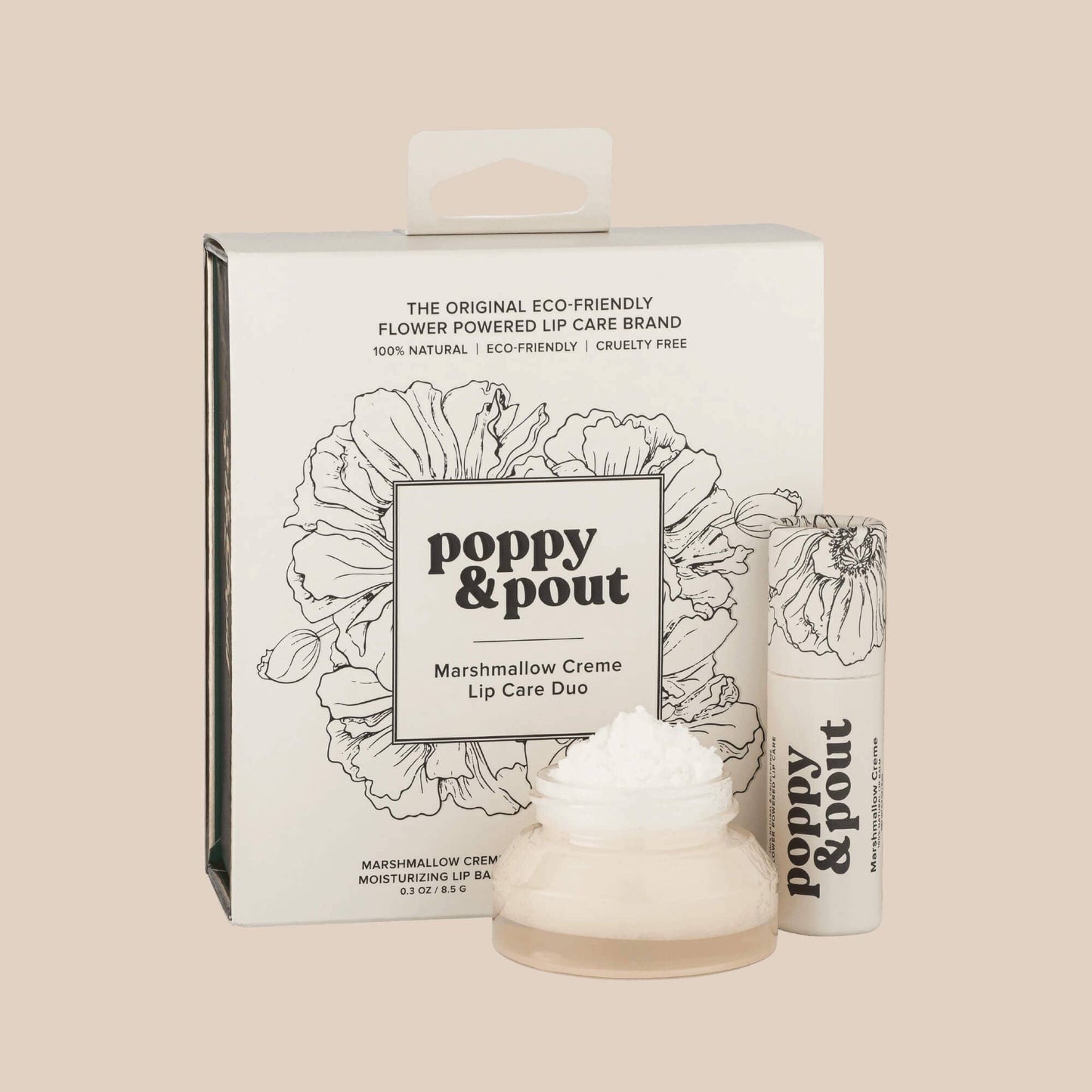 Poppy and Pout Lip Care Duo, Marshmallow Creme