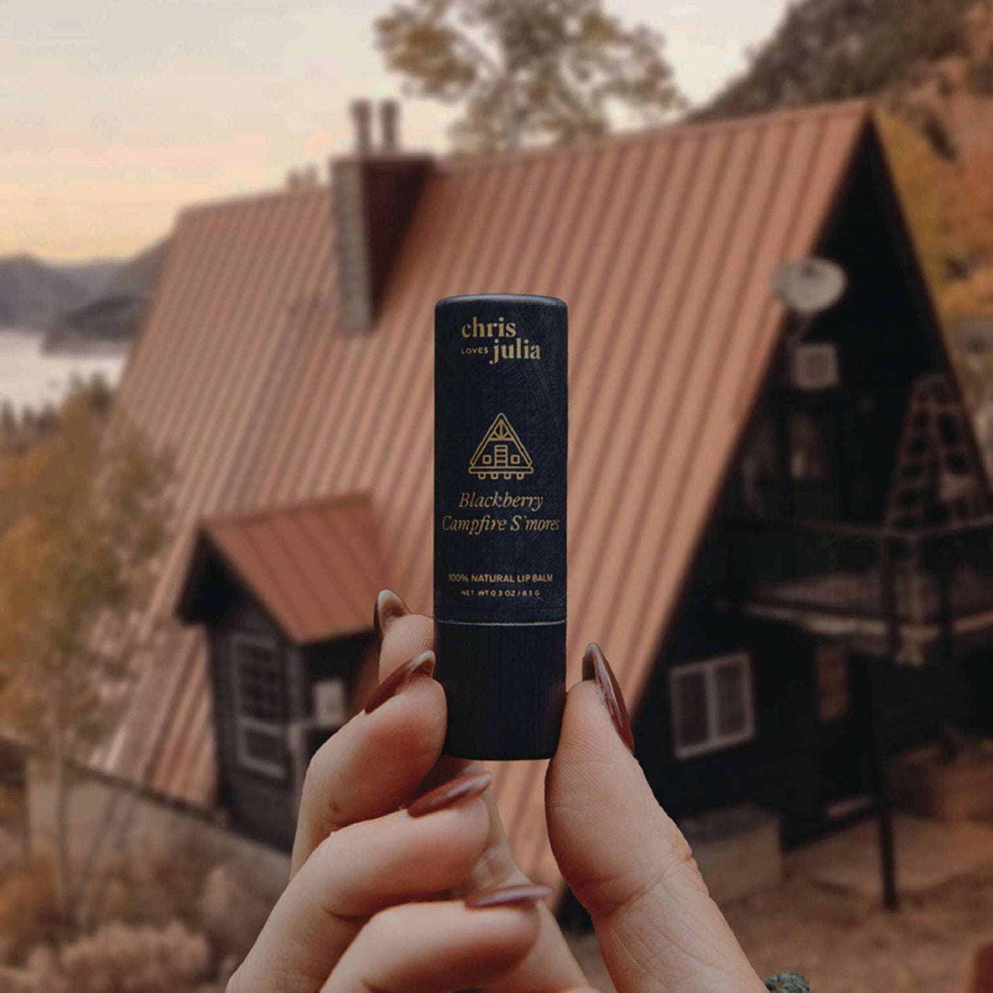 Poppy and Pout Lip Balm, Chris Loves Julia, Blackberry Campfire S'mores