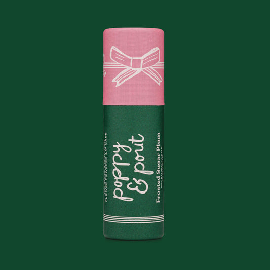 Poppy and Pout Limited Edition, Lip Balm, Holiday, Frosted Sugar Plum