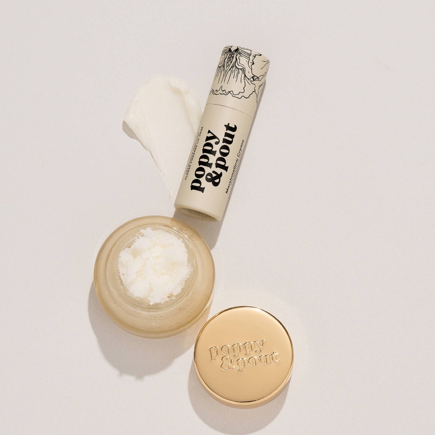 Poppy and Pout Lip Care Duo, Marshmallow Creme