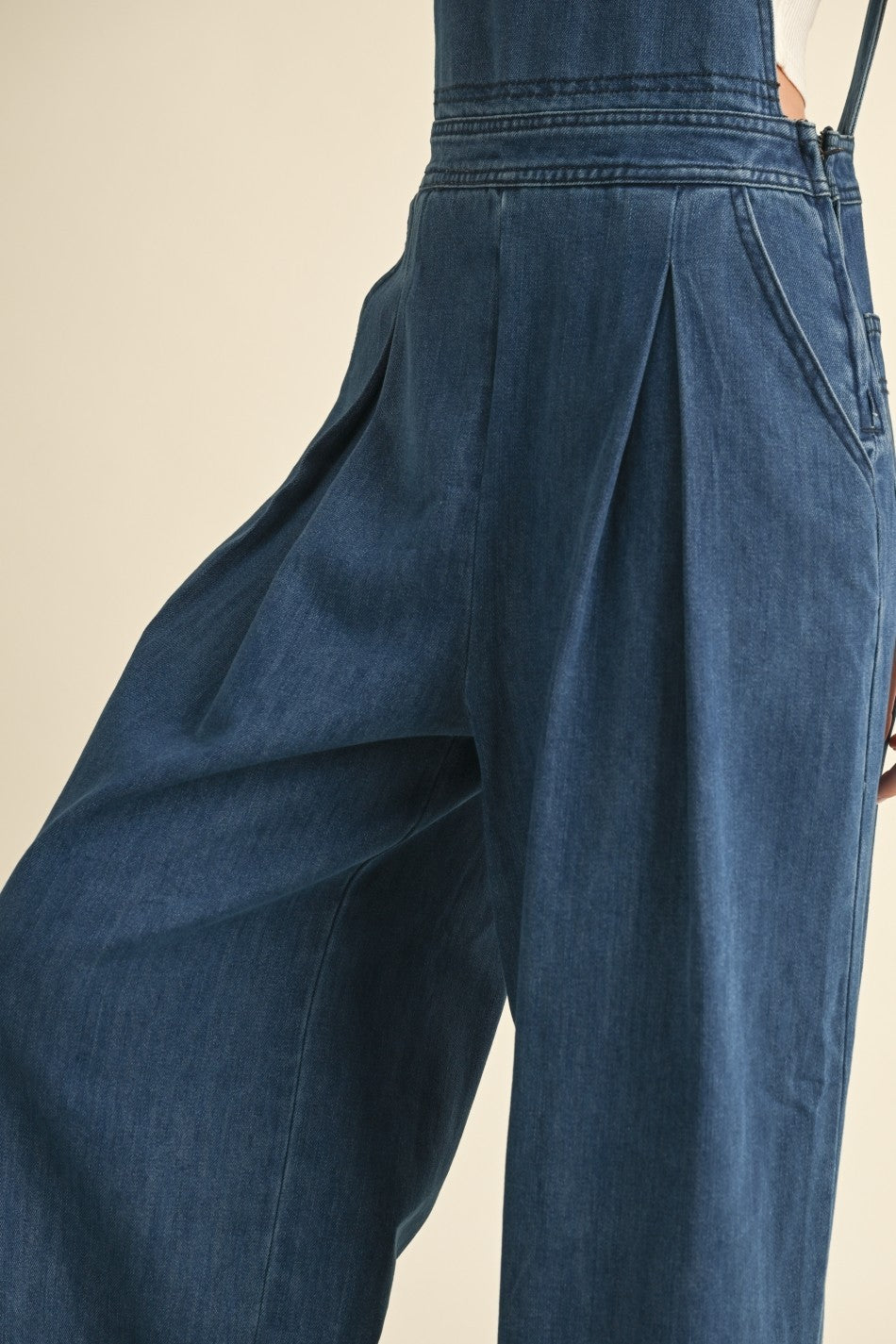 J12 Denim Wide Leg Overalls