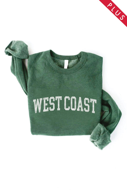 J29 West Coast Graphic Sweatshirt Plus Heather Forest