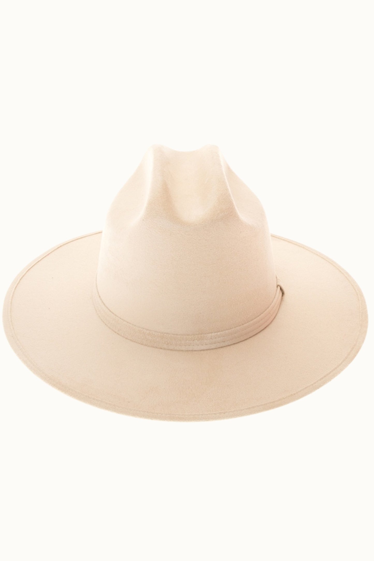 J23 Ivory Cattleman Crown Vegan Suede Wide Brim Hat