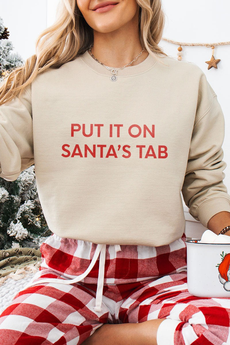 BF1 Put It On Santa's Tab Graphic Sweatshirt - Sand