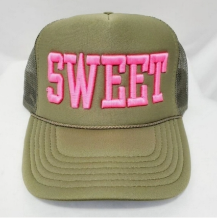 SWEET Besties Collection Mesh Back Foam Front Trucker Hat
