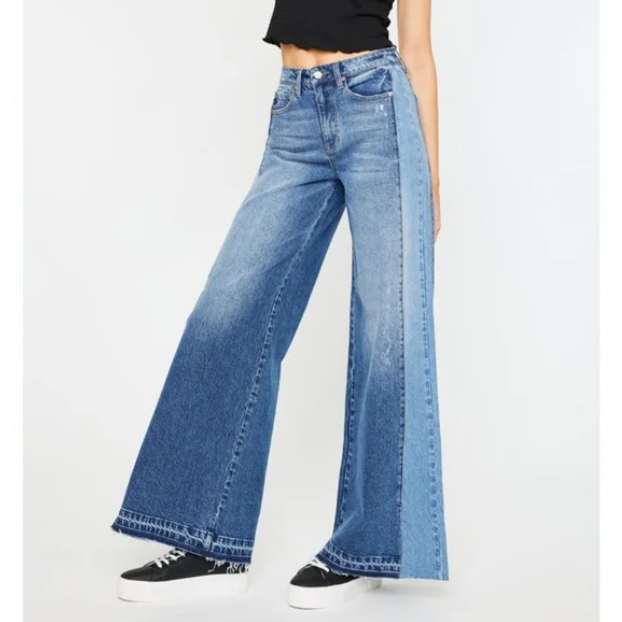 101 | KanCan Wide Leg Jeans Medium Wash Women’s Denim Pants High Rise