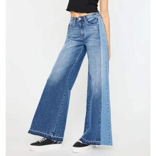 101 | KanCan Wide Leg Jeans Medium Wash Women’s Denim Pants High Rise