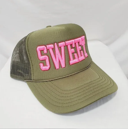 SWEET Besties Collection Mesh Back Foam Front Trucker Hat