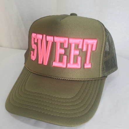 SWEET Besties Collection Mesh Back Foam Front Trucker Hat