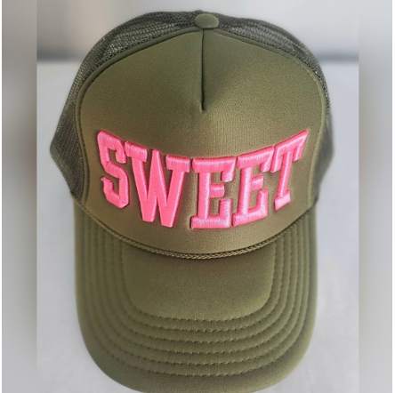 SWEET Besties Collection Mesh Back Foam Front Trucker Hat