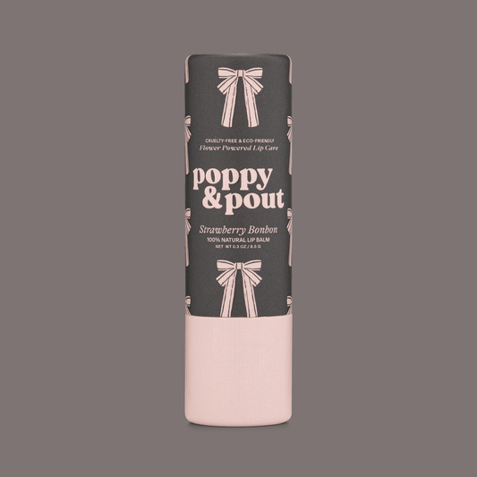 Poppy and Pout Lip Balm, Coquette Strawberry Bonbon